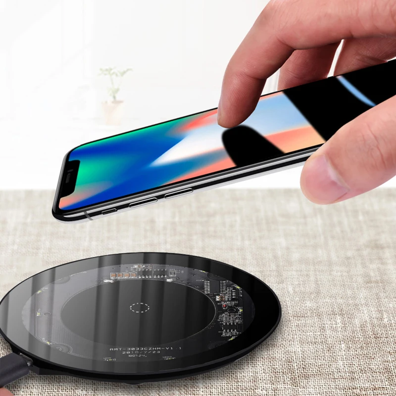 JKING Qi Беспроводной Зарядное устройство для Samsung Galaxy S8 S9 примечание 9 8 Быстрый