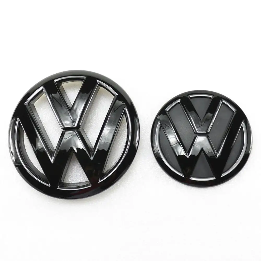 Gloss Black 145mm Front Grill Car Logo + 110mm Rear Trunk Lid Badge Replacement Emblem for VW Volkswagen Tiguan 2009-2014 | Автомобили и