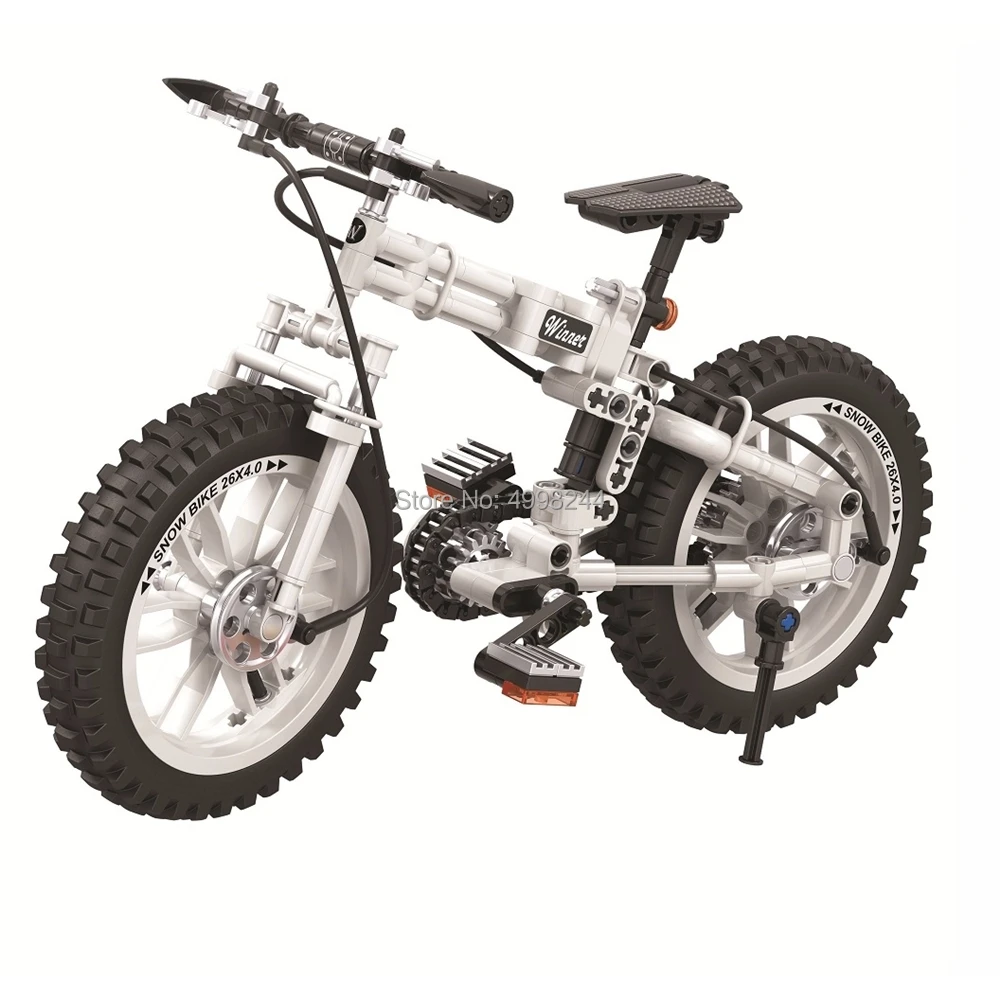 242pcs technic складной велосипед победитель строительный блок кирпича игрушка |