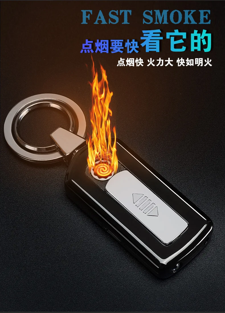 Креативный лазерный светильник USB светильник er брелок зажигание сигарет электронное зарядное освещение аксессуары брелок коптильня подарки