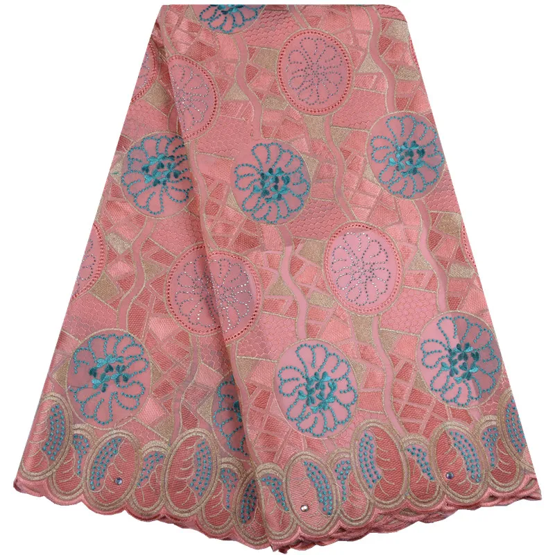 Нигерийская вуаль хлопок кружевная ткань 2019 африканская швейцарская кружево в