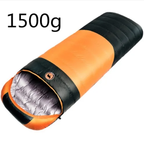 Yellow 1500g Весна Лето Осень Зима сверхлегкий 1,5 кг/1,7 кг конверт утиный гусиный пух походный пляжный туристический спальный мешок для кемпинга - Цвет: Yellow 1500g