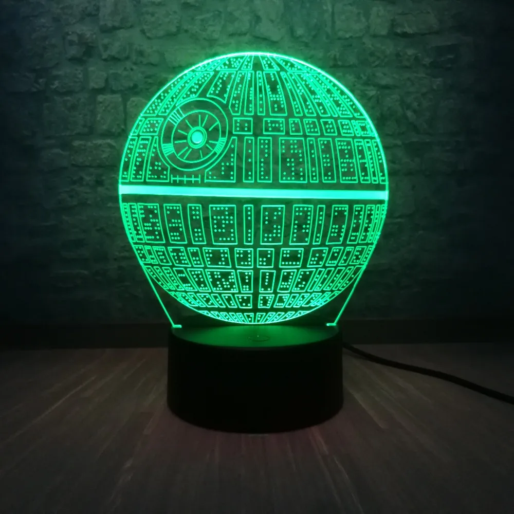 Звездные войны Звезда смерти DS-1 платформа конечное оружие 3D LED многоцветная
