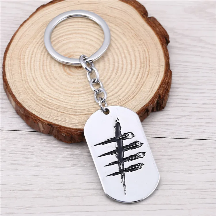 Keychain Джули 10 шт./лот погибших при дневном свете Dog Tag логотип сплава подвеска брелок для любителей автомобиль игры украшения брелок держатель llaveros - Цвет: Keychain