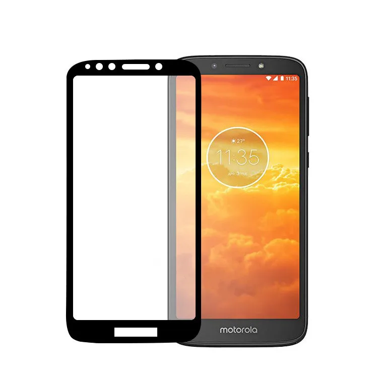 Black Glass Закаленное стекло для Motorola Moto E5 E5 Plus E5 Play GO E5Plus E5Play защитная пленка 9H - Цвет: Black Glass