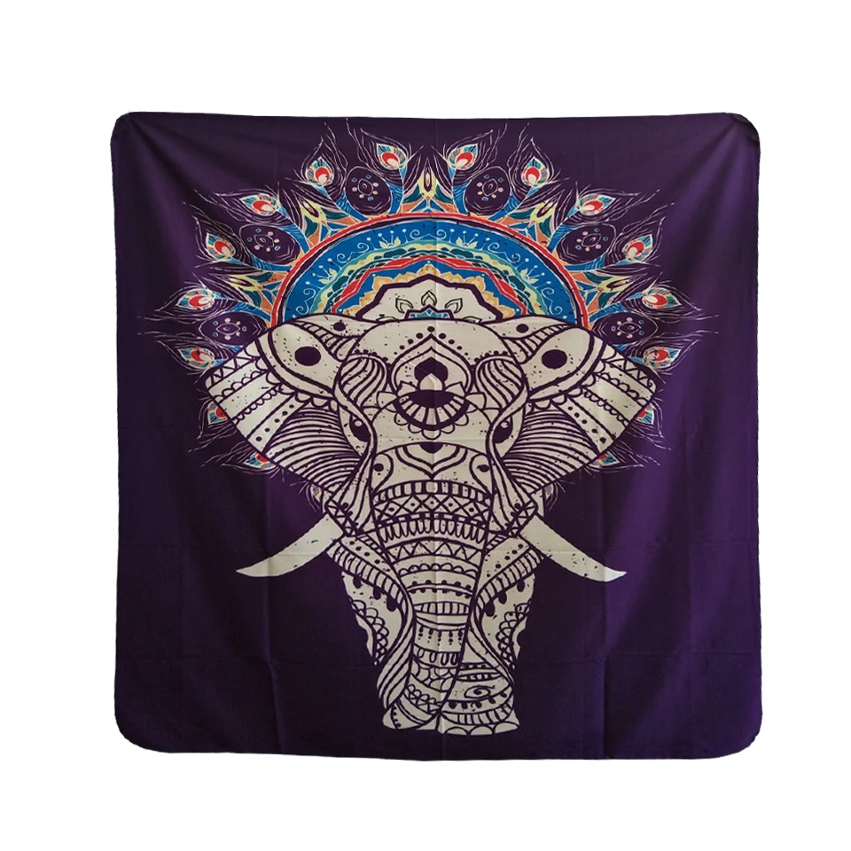 Пейсли Лотос слон розовая Мандала Ганеша чакр мягкий полиэстер гобелен в