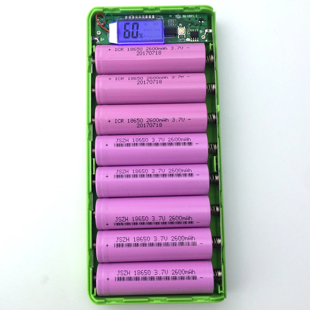 DIY 18650 чехол запасные аккумуляторы для телефонов в виде ракушки 8 слотов Baterry