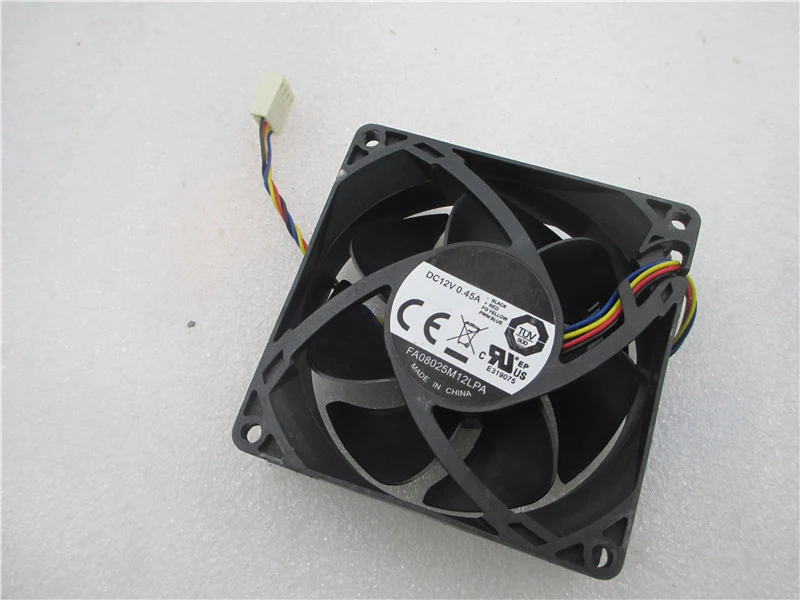 

New Radiator CPU Cooler Fan For FA08025M12LPA 8CM 80*80*25MM 0.45A DC 12V 4 Pins PWM Hydraulic Mute Temperature Control Master