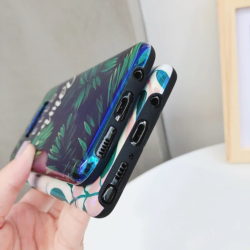 Мягкий чехол YHBBCASES в стиле ретро с листьями растений для Samsung Galaxy S8 S9 S10 Plus Note 10 8 9