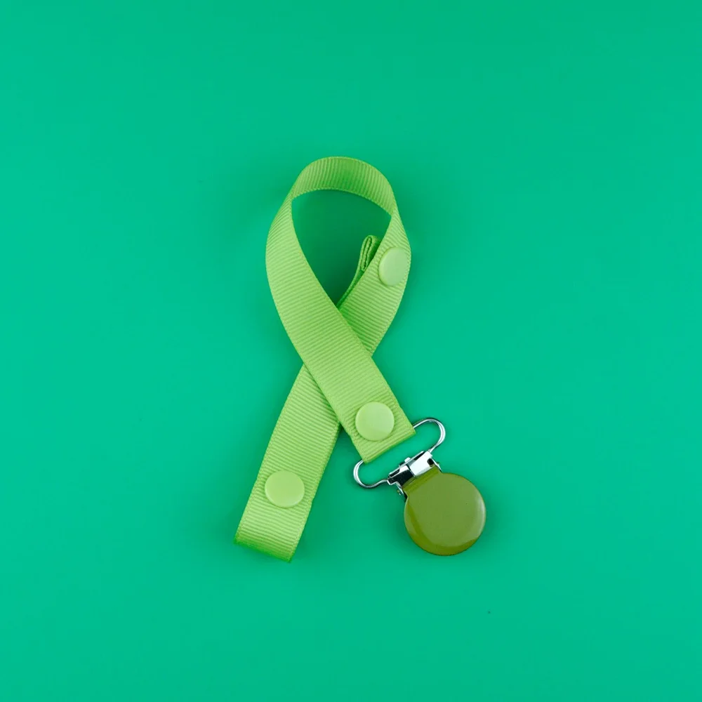 green 10 шт./лот, однотонная круглая металлическая Соска-пустышка для маленьких девочек и мальчиков, Детская пустышка на цепочке, пустышка для младенцев, держатель для зубов - Цвет: green