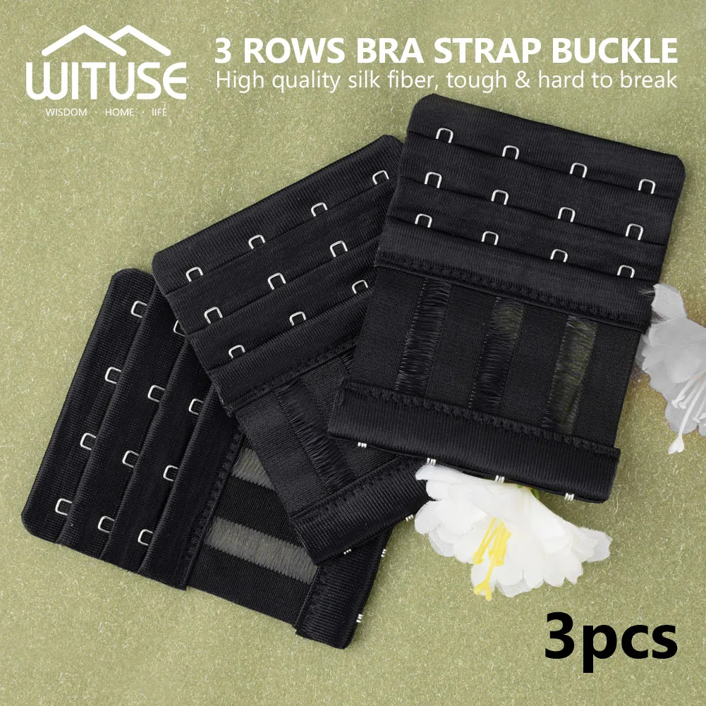4 Hooks Black 3 шт дамы 3 ряда 3/4 крючки удлинитель для бюстгальтера Пряжка Застежка расширение эластичный на ремешке мягкая бретелька для бюстгальтера расширители интимных аксессуаров - Цвет: 4 Hooks Black