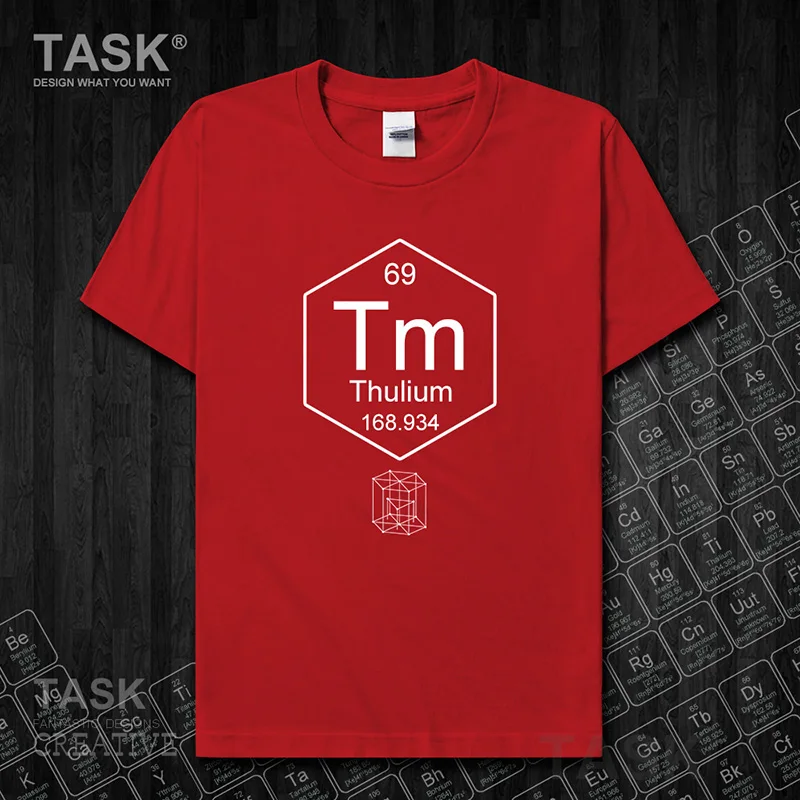 Химическая Периодическая таблица 69 Tm химия новые мужские топы футболка с
