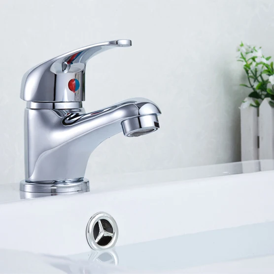 

L14104-Роскошный полированный и хромированный смеситель для умывальника, кран для раковины на бортике, кран для раковины из латуни