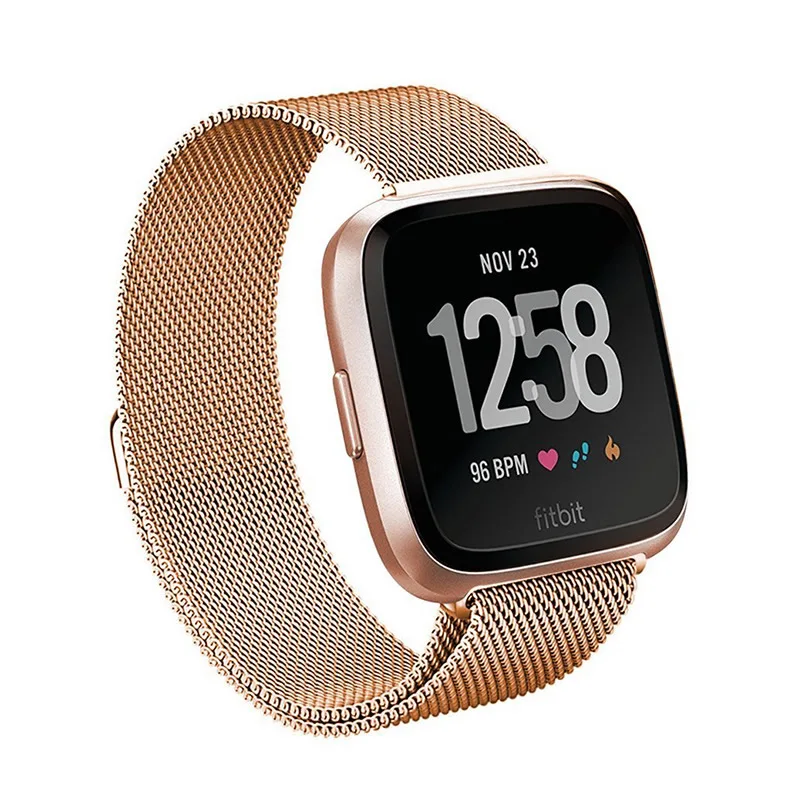 Ремешок для часов Fitbit Versa сетчатый Браслет из нержавеющей стали с Миланской