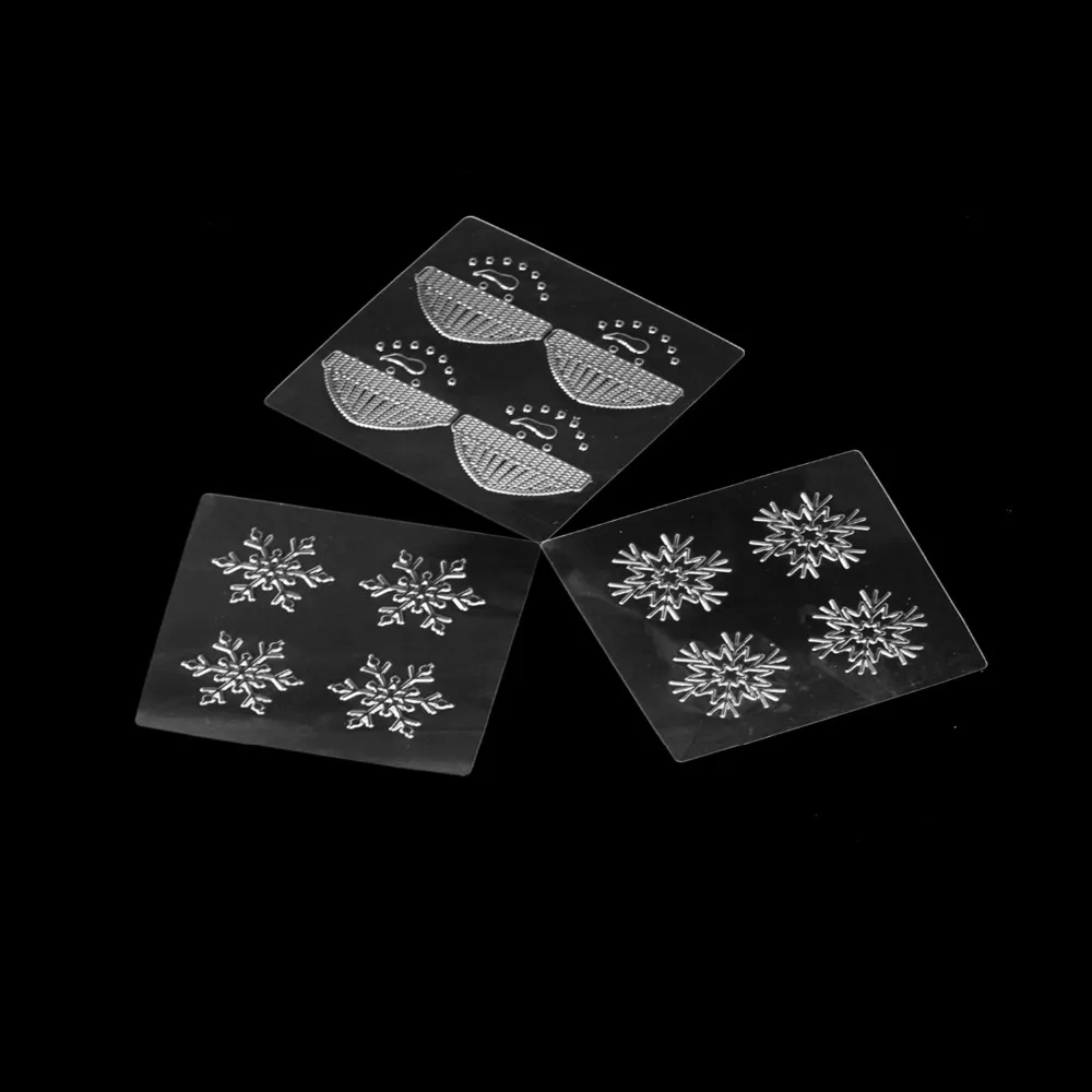 Набор текстурных листов из 3 разных зимних свитков стандартные коврики для