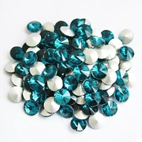 blue zircon nail rhinestone non hotfix rhinestones 6mm 10pcs round crystals diy 3d nail art gems decoration