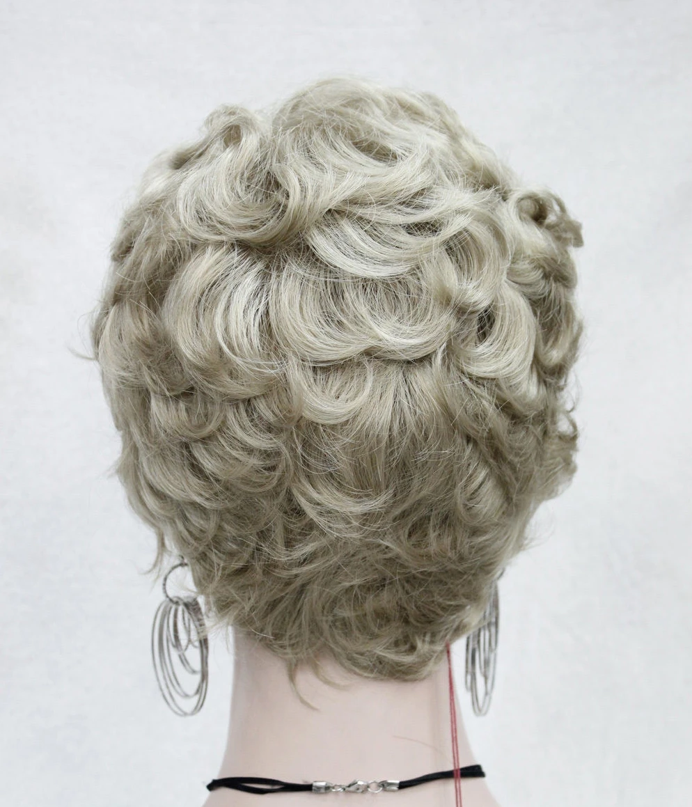 Excellent Light Golden Blonde Short Wavy Fluffy Women ladies Daily Wig PKTLD273 |