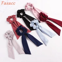 fasacc scrunchies hair woman elastic rubber band girl hair rope tie gum turban headwrap korea fashion hair accessories for women