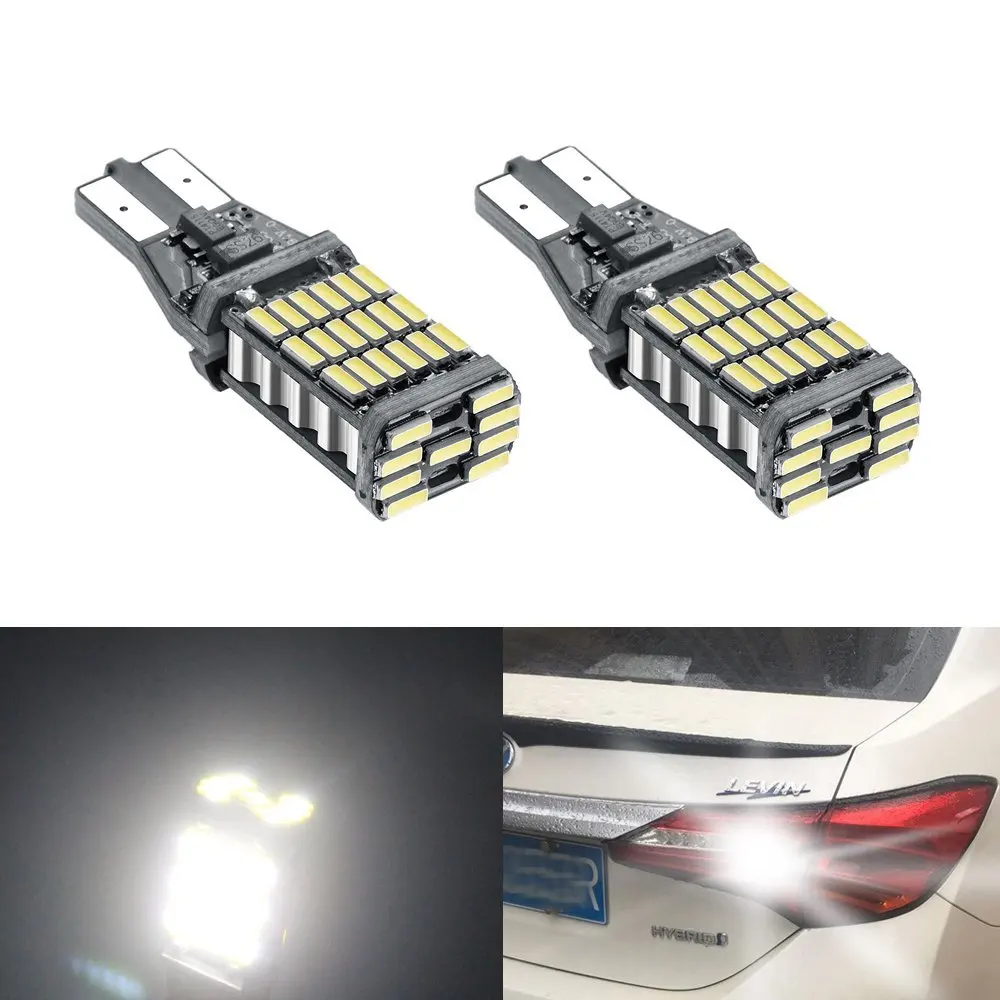 

4 шт. подлинные Yintatech W16W T15 T10 45SMD чипы светодиодсветодиодный Canbus безошибочные лампы для резервного фонаря заднего хода
