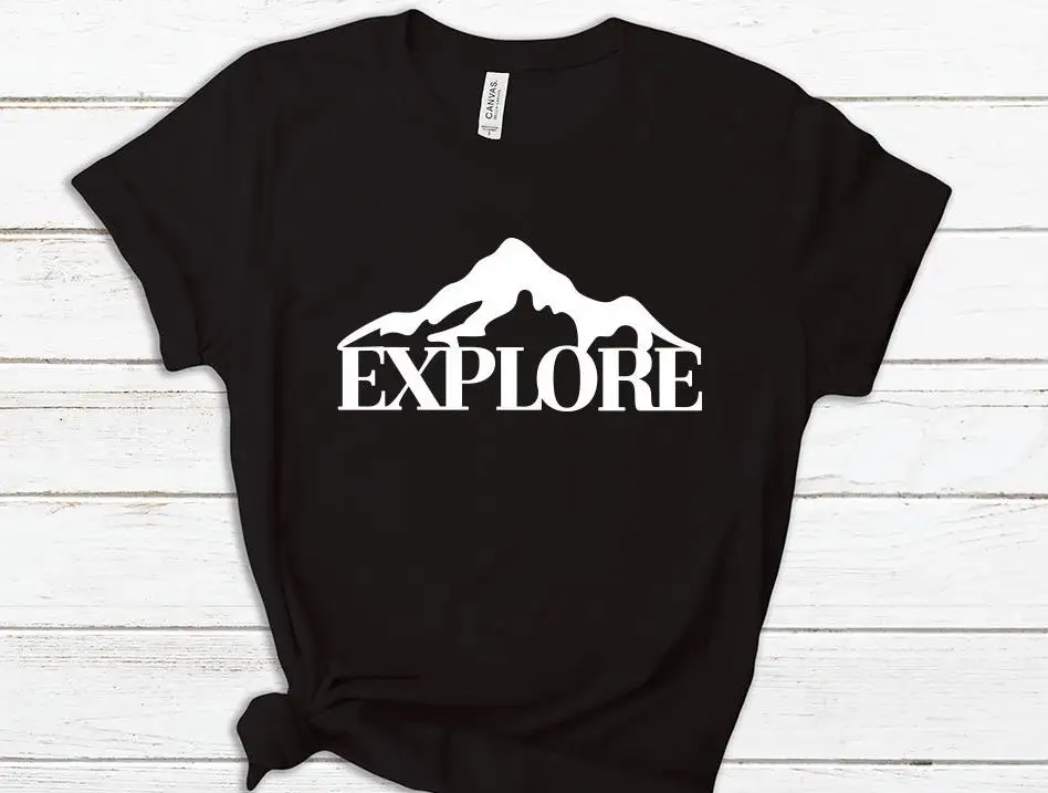 

Explore travel Print Women tshirt Cotton Casual Funny t shirt For Lady Yong Girl Top Tee Hipster Drop Ship S-295