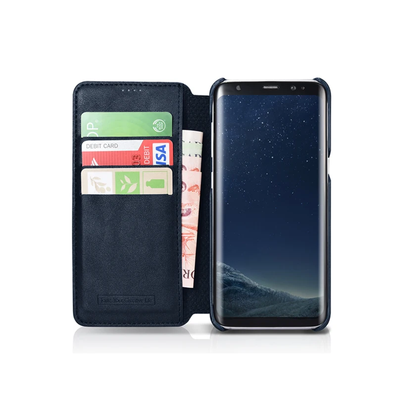 Кошелек чехол для samsung Galaxy S8 кожаный флип слот карты карман крышка телефон сумка 5