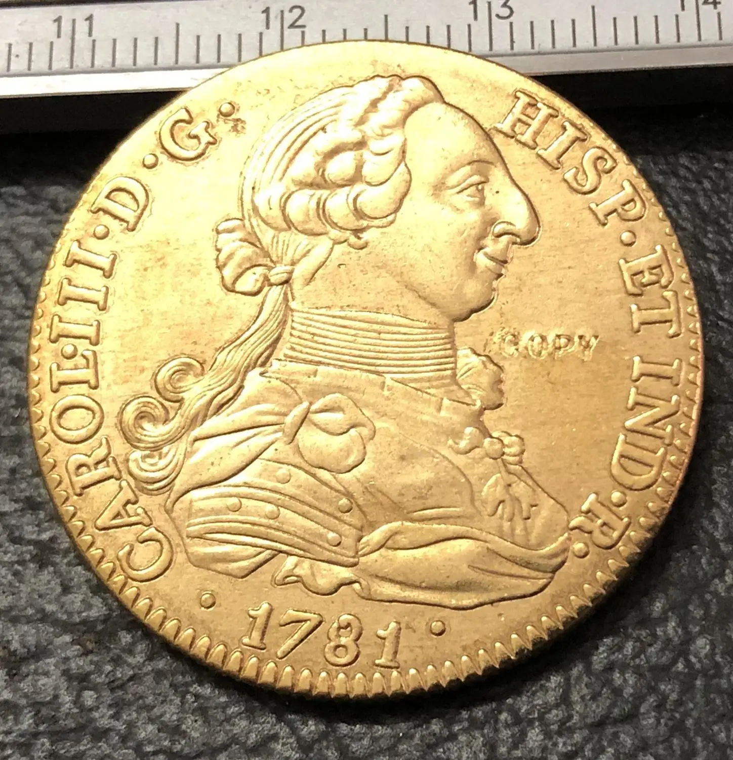 Золотая монета 1781 года Испания 4 эскудос Карлос III|Безвалютные монеты| |