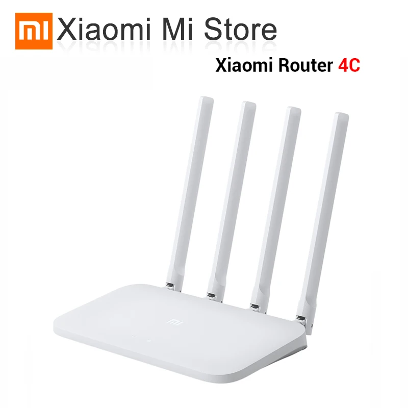 Оригинальный xiaomi mi роутер 4C 64 МБ ram 802 11 b/g/n 2 4G 300 Мбит/с 4 антенны Smart APP control