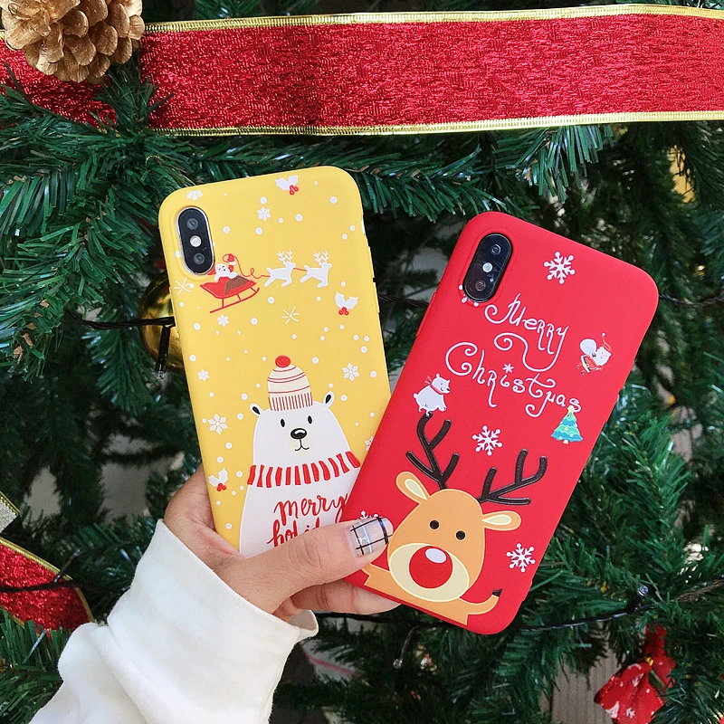 Для iphone X XS XR MAX Чехлы Санта Клауса XSY &amp G матовый Рождественский чехол для