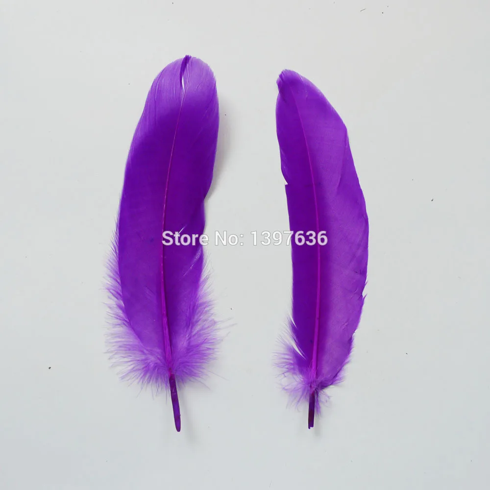 

Оптовая продажа, 100 шт., красивые пурпурные гусиные перья 13-20 см для рукоделия, украшения для одежды «сделай сам», натуральные серьги, Шлейфы