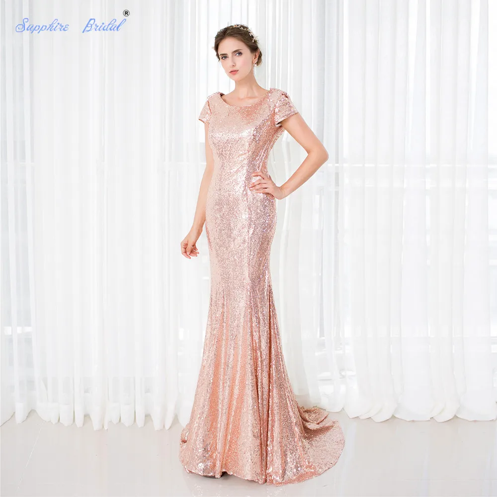 

Сапфировое свадебное Розовое Золото Русалка Формальные Вечерние платья сексуальное длинное платье подружки невесты с открытой спиной