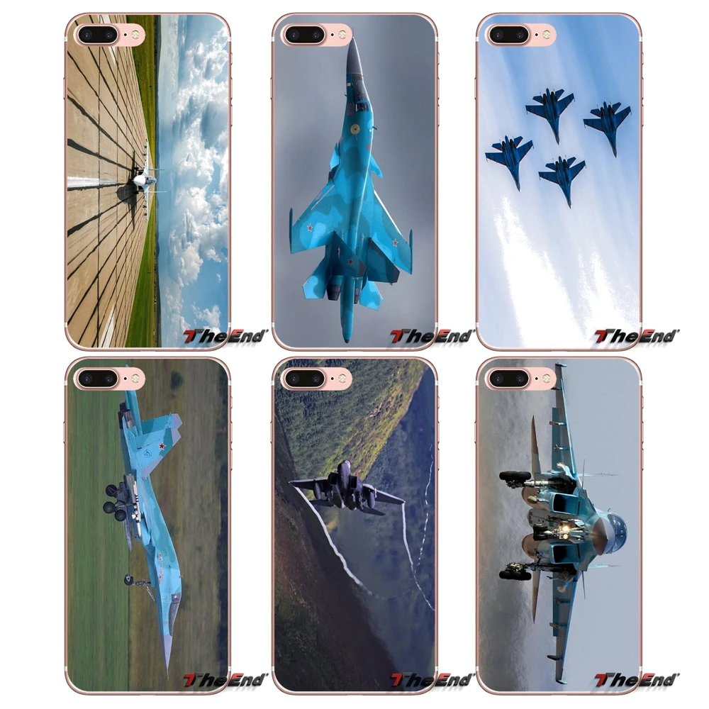 Силиконовый мягкий чехол для Samsung Galaxy S3 S4 S5 MINI S6 S7 edge S8 Plus Note 2 3 4 5 Grand Core Prime Sukhoi 34 Fighter