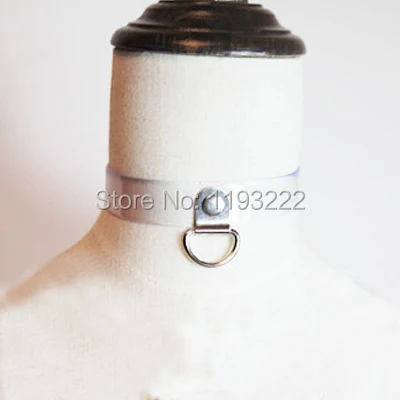 Ожерелье-чокер ручной работы с прозрачной виниловой пряжкой | Украшения и