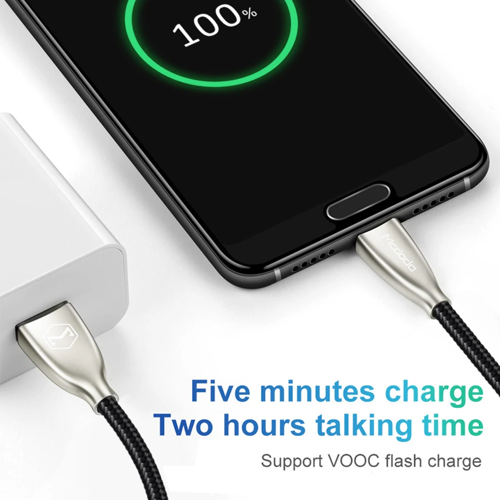 Micro кабель MCDODO 4A с поддержкой быстрой зарядки VOOC мобильный телефон зарядное