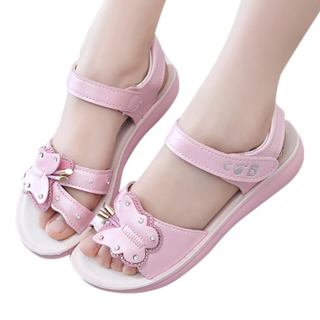 SAGACE жемчужные блестящие туфли принцессы для девочки сандалии на крючках девочек