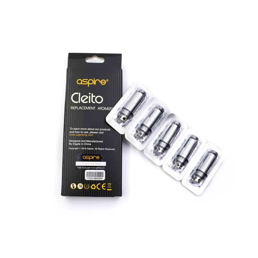 5pcs-Pack Aspire cleito сменные катушки sub ohm бак электронная сигарета обеспечивает