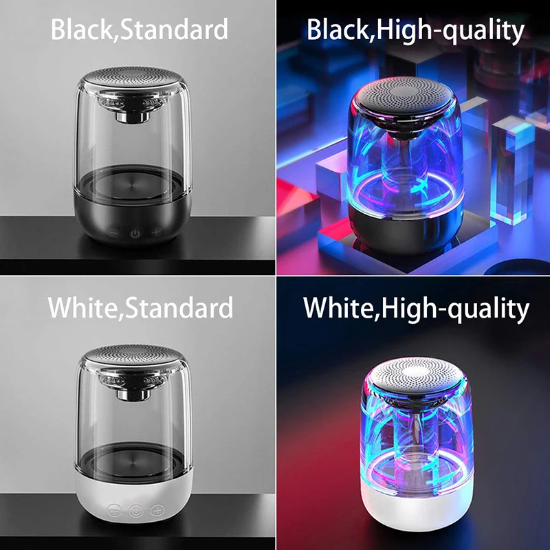 FELYBY C7 Bluetooth 5 0 динамик прозрачный СВЕТОДИОДНЫЙ Красочный ритм мигающие огни TWS 6D