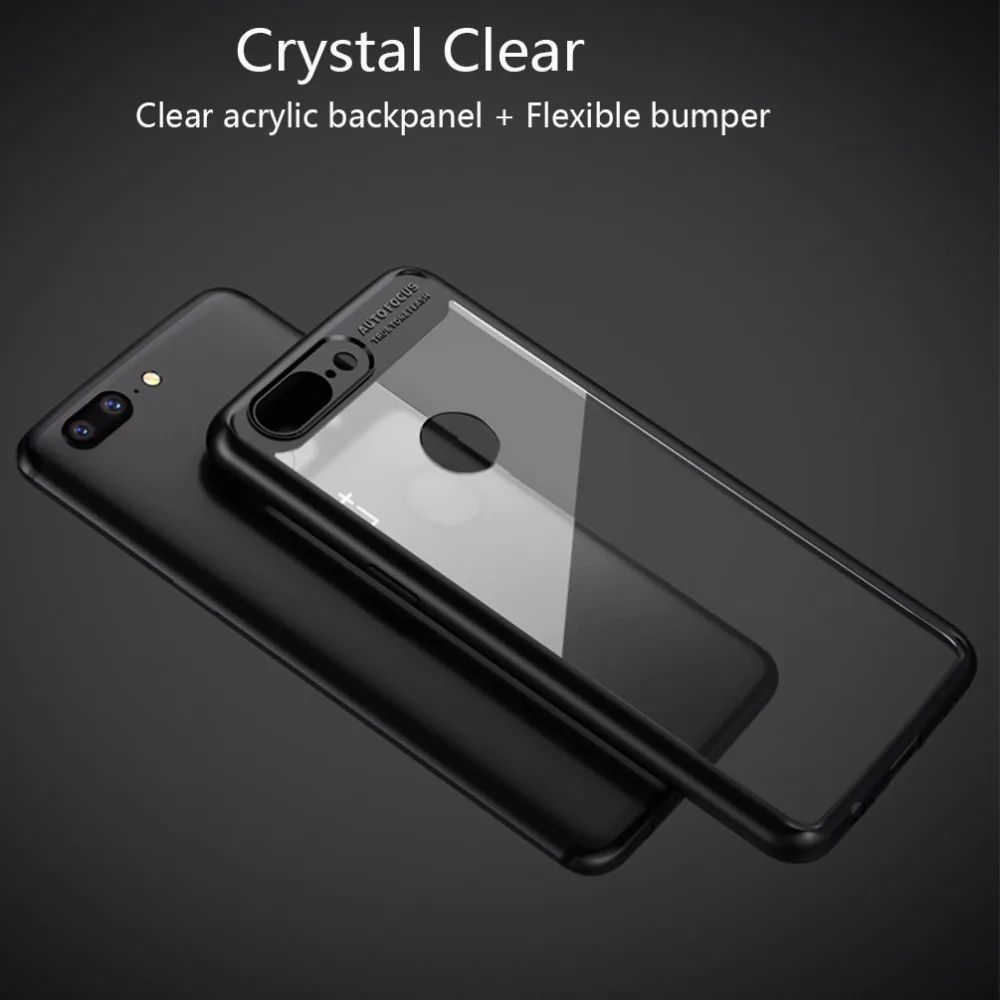 Чехол для OnePlus 5 T полная защитная тонкая прозрачная задняя крышка из ТПУ и акрила