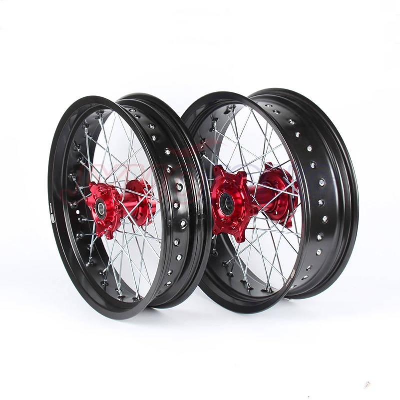 Комплект Колесных ободов SUPERMOTO 3 5/5 0*17 &quotдля HONDA CRF250R 2004 2013 CRF450R 2002 2012 2011 2010 2009 2008 2007