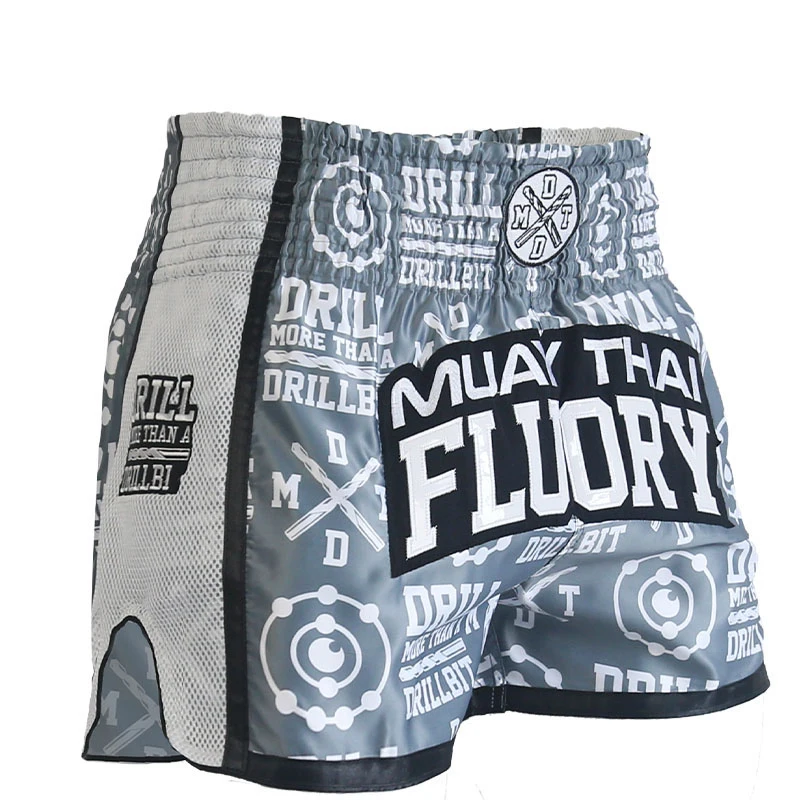 FLUORY muay Thai шорты свободные боевые Смешанные искусства тренировочные боксерские