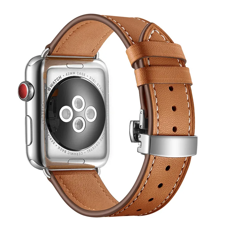 Ремешок из натуральной кожи для Apple watch band 4 44 мм 40 мм iWatch 3 band 42 мм Apple watch 38 мм браслет наручные часы 2 1 новейший