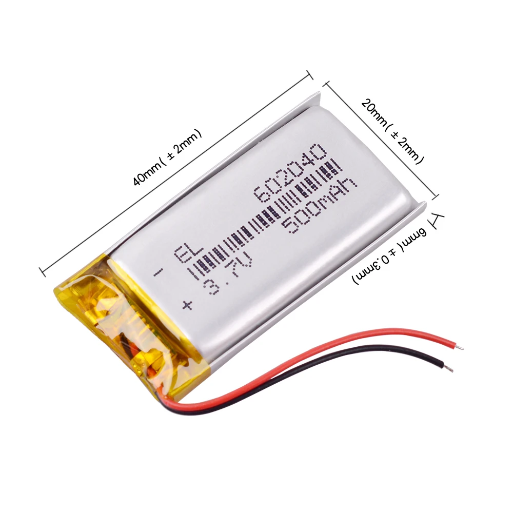 3 7 V 500mAH 602040 полимер литий-ионный/литий-ионный аккумулятор с PCB для геймпада