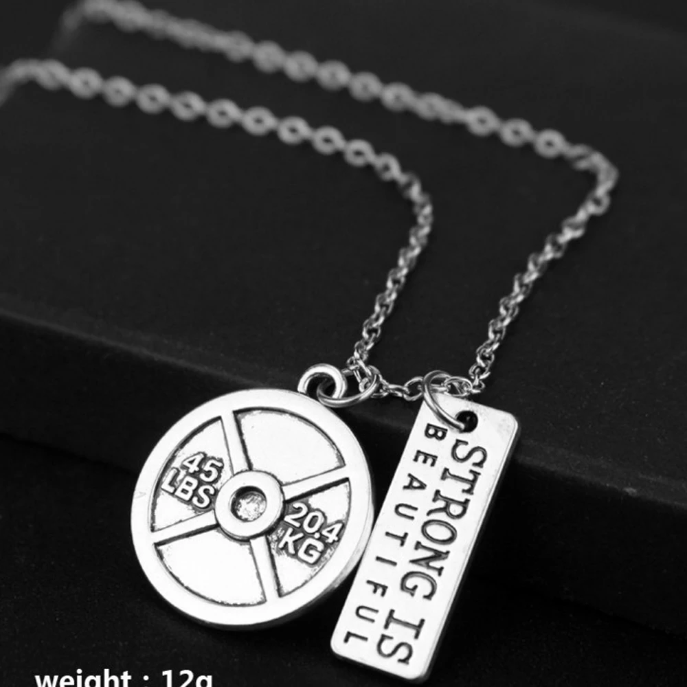 Разные стили спортивной веры строгое ожерелье для гантелей|pendant necklace|necklace