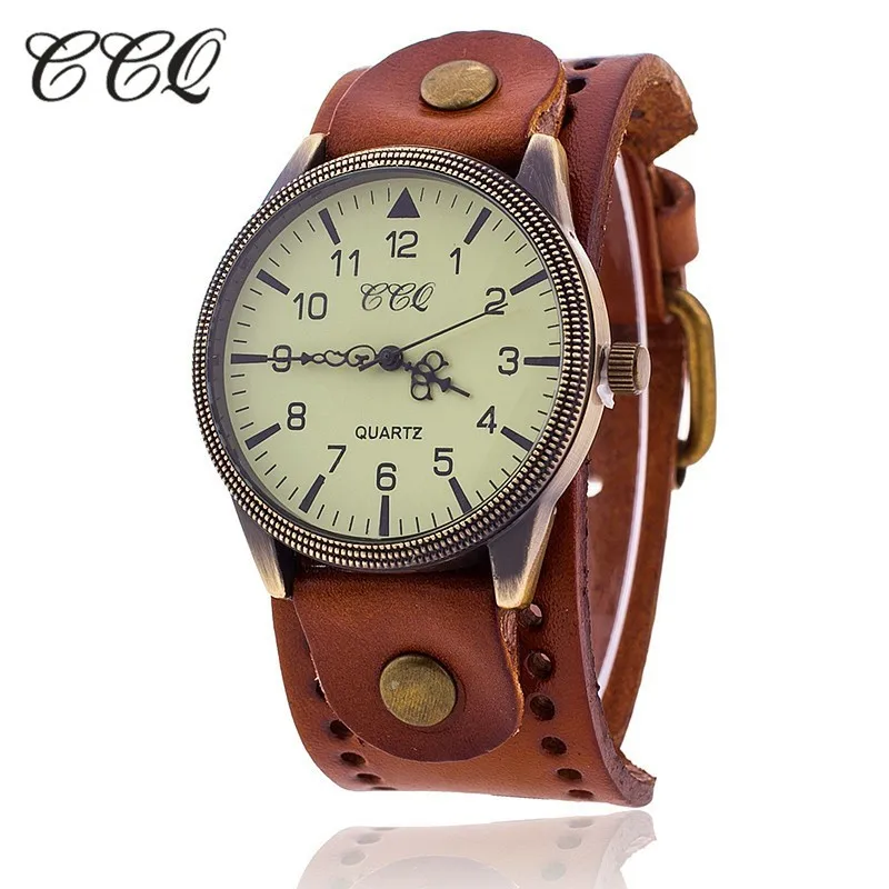 Часы наручные CCQ женские кварцевые брендовые винтажные повседневные Роскошные с