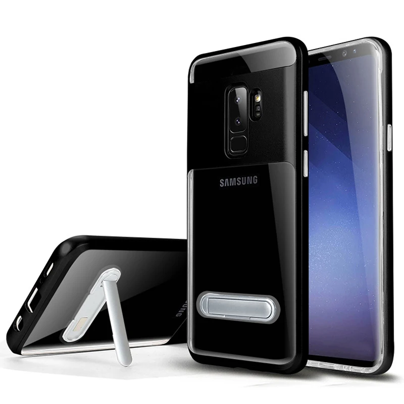 Чехол CAPSSICUM с подставкой, прозрачный чехол для samsung Galaxy S9 S9 Plus, PC, TPU, гибкая задняя крышка с подставкой, оболочка S9Plus