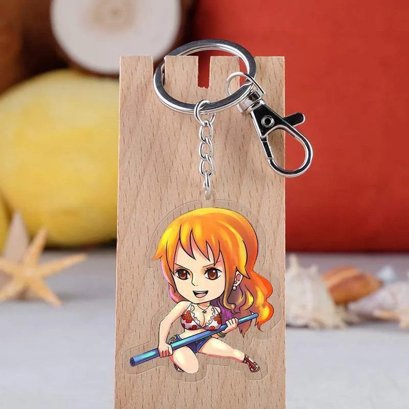 Аниме один кусок брелок мультфильм figuerluffy Ace Nami Сабо Боа Хэнкок Чоппер акриловый кулон брелок
