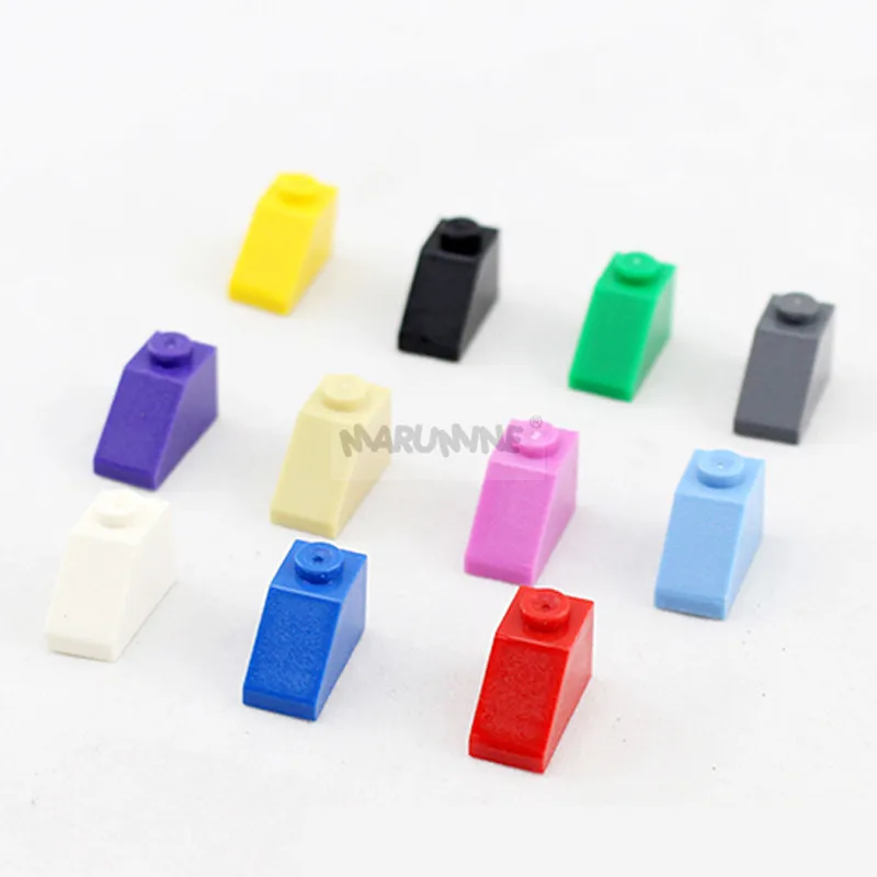 MARUMINE 200 шт/партия 2x1 кирпичи с откосом игрушки Классический создатель MOC строительные блоки развивающий DIY строительный набор для детей