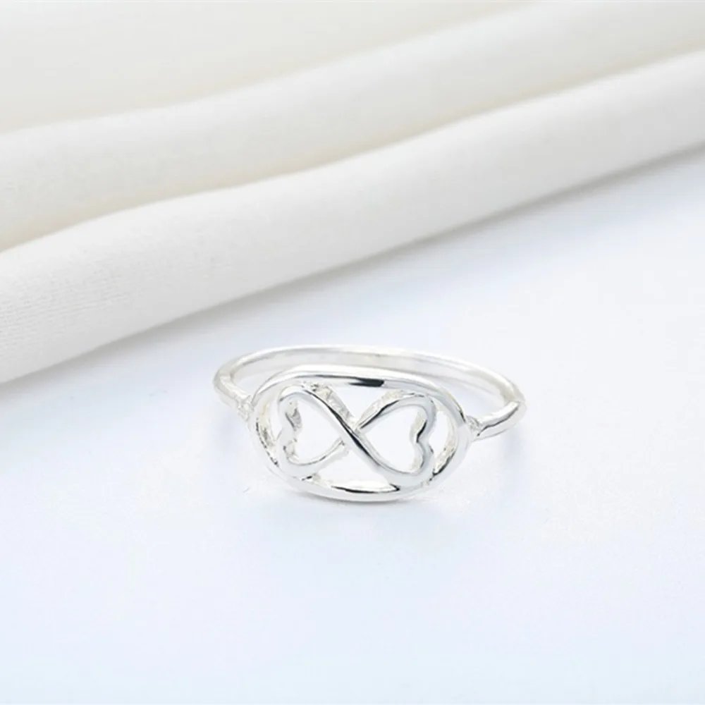 Kinitial Infinity Rings Charms Lucky 8 Ring Knuckle for women Party Geometric Accessories Jewelry anillos mujer | Украшения и