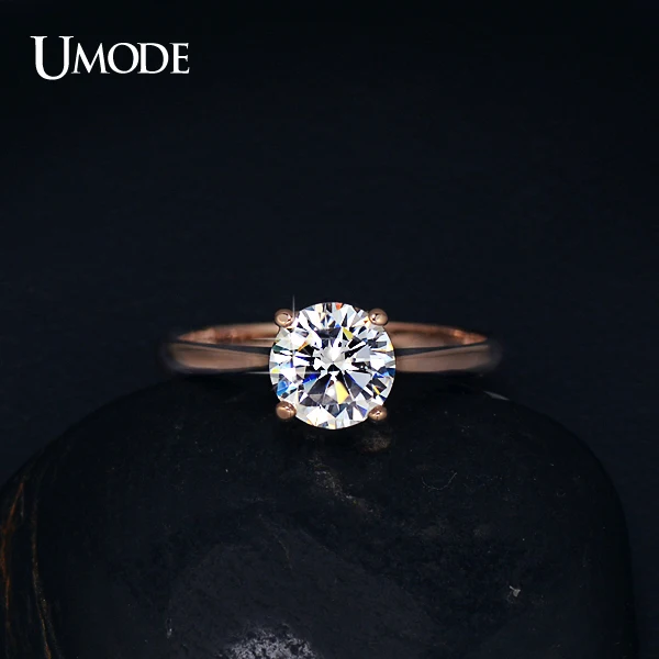 UMODE совершенно новые обручальные кольца с ореолом для женщин модные розовое