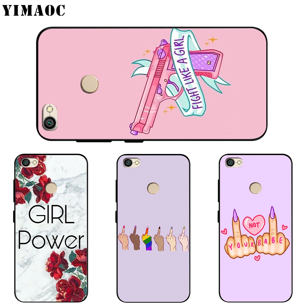 Чехол-накладка Girl Power для Xiaomi Redmi MI Note MAX 3 6a 7 6 8 9 10 GO SE A1 A2 A3 Lite 8A F1 Pro | Мобильные