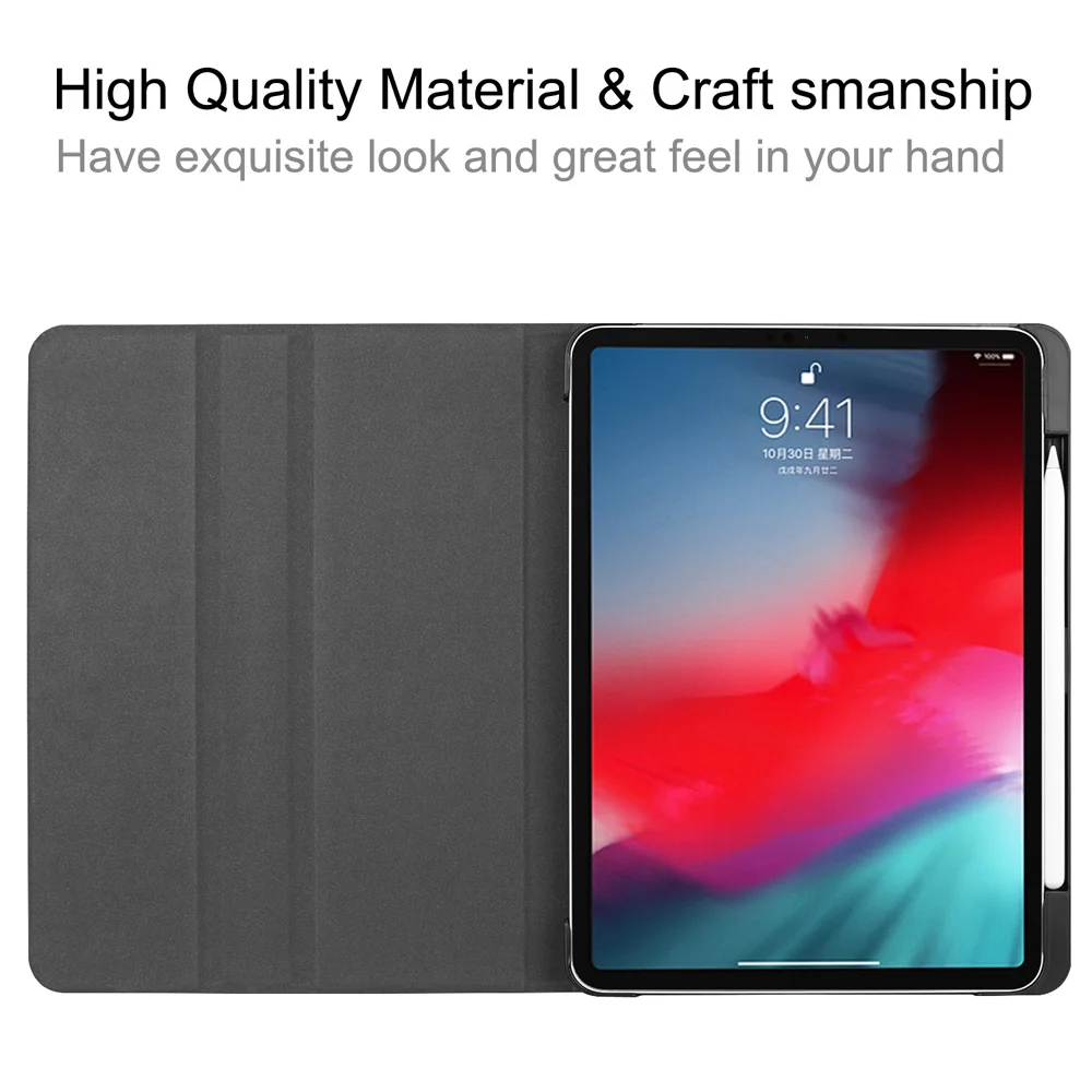 Business Solid PU Leather Case for Apple iPad Pro 11 2018 Tablet Pen Slot Kickstand PC Back Cover Smart Flip Protect Shell | Компьютеры и